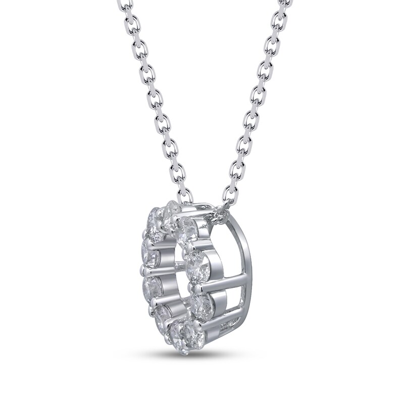 Main Image 2 of Adore Heirloom Certified Diamond Circle Necklace 3/8 ct tw Platinum 18"
