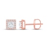 Thumbnail Image 3 of KAY Princess-Cut Lab-Grown Diamond Stud Earrings 1/2 ct tw 14K Rose Gold (F/VS2)