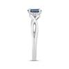 Thumbnail Image 2 of American Blue Sapphire & Diamond Twist Shank Ring 1/20 ct tw Sterling Silver