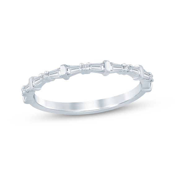 KAY Bow Collection Baguette & Round-Cut Lab-Grown Diamond Anniversary Ring 1/4 ct tw 14K White Gold