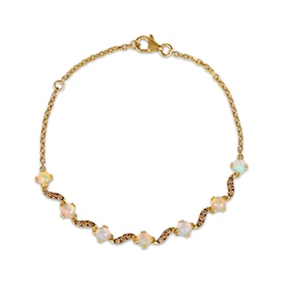 Le Vian Opal Ribbon Bracelet 1/4 ct tw Diamonds 14K Honey Gold 7.25"