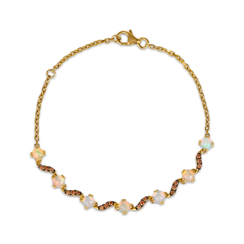 Main Image 1 of Le Vian Opal Ribbon Bracelet 1/4 ct tw Diamonds 14K Honey Gold 7.25"