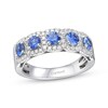 Thumbnail Image 1 of Le Vian Blue Sapphire Ring 3/8 ct tw Diamonds Platinum