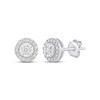 Thumbnail Image 1 of Diamond Halo Stud Earrings 1/4 ct tw 10K White Gold