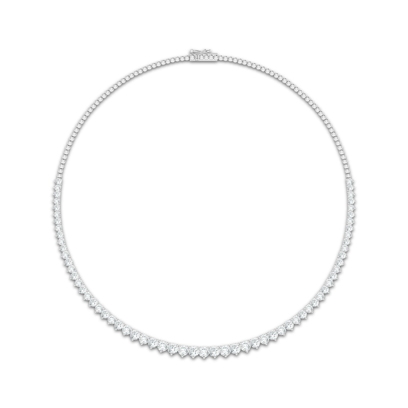 Main Image 1 of KAY Lab-Grown Diamonds Graduating Necklace 12 ct tw 10K White Gold 17"