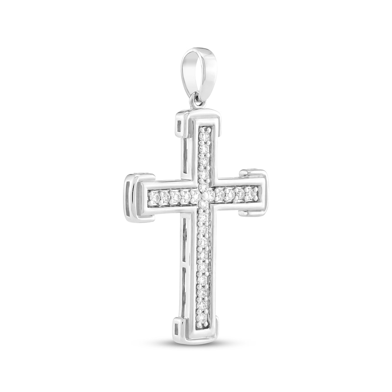 Main Image 2 of Diamond Cross Charm 1/3 ct tw Sterling Silver