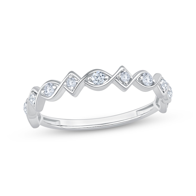 Main Image 1 of Adore Diamond Stackable Anniversary Ring 1/5 ct tw 10K White Gold