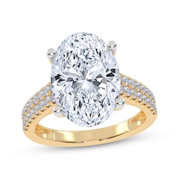 Adore Lab-Grown Diamonds Oval-Cut Engagement Ring 5-1/2 ct tw 14K Yellow Gold