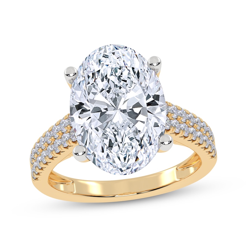 Main Image 1 of Adore Lab-Grown Diamonds Oval-Cut Engagement Ring 5-1/2 ct tw 14K Yellow Gold