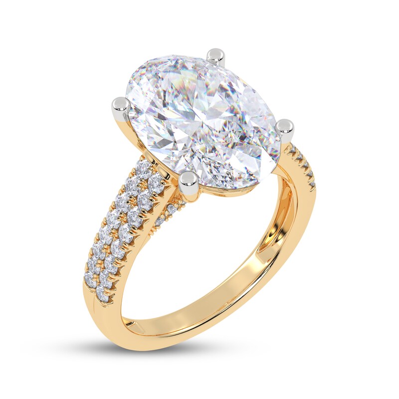 Main Image 2 of Adore Lab-Grown Diamonds Oval-Cut Engagement Ring 5-1/2 ct tw 14K Yellow Gold