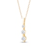 Thumbnail Image 2 of Memories Moments Magic Certified Diamond Three-Stone Drop Necklace 1/2 ct tw 18K Yellow Gold 18"