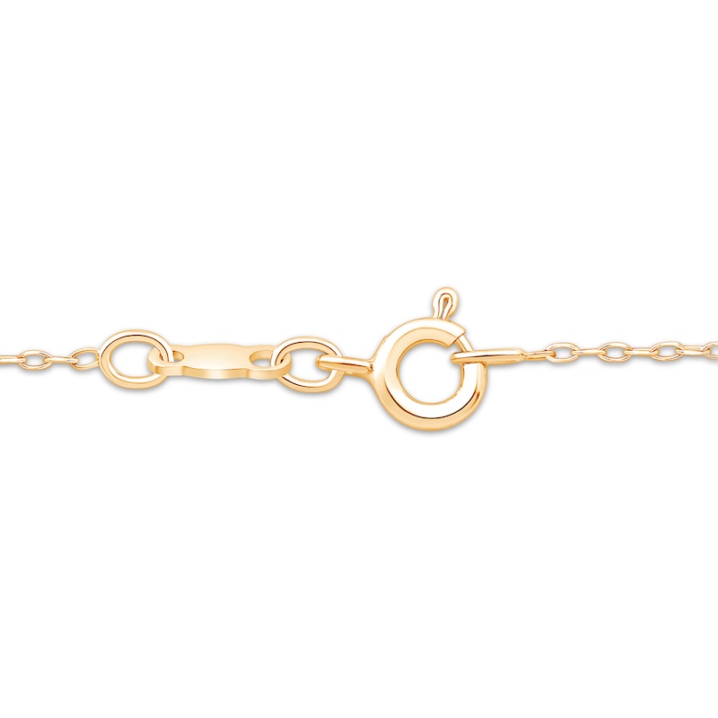 Main Image 4 of Memories Moments Magic Certified Diamond Three-Stone Drop Necklace 1/2 ct tw 18K Yellow Gold 18"