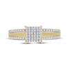 Thumbnail Image 3 of Multi-Diamond Square Fashion Ring 1/5 ct tw 10K Yellow Gold