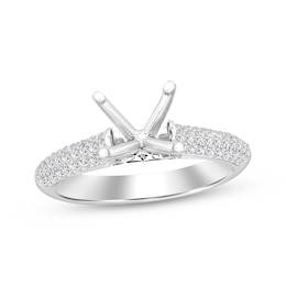 Adore Round-Cut Diamond Engagement Ring Setting 1/2 ct tw 14K White Gold