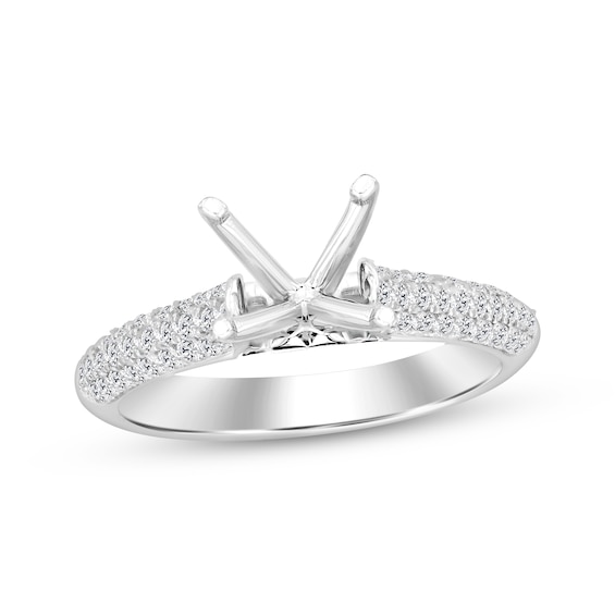 Adore Round-Cut Diamond Engagement Ring Setting 1/2 ct tw 14K White Gold