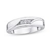 Thumbnail Image 1 of Men's Diamond Three-Stone Ring 1/10 ct tw 10K White Gold