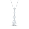 Thumbnail Image 1 of KAY Lab-Grown Diamonds Seamless Marquise-Cut & Pear-Shaped Drop Necklace 1-1/2 ct tw 14K White Gold 18"