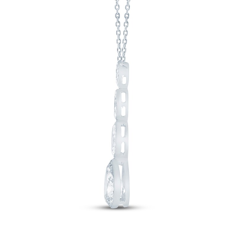 Main Image 3 of KAY Lab-Grown Diamonds Seamless Marquise-Cut & Pear-Shaped Drop Necklace 1-1/2 ct tw 14K White Gold 18"