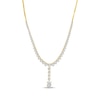 Thumbnail Image 1 of KAY Lab-Grown Diamonds Elongated Cushion & Round-Cut Y-Drop Necklace 5 ct tw 10K Yellow Gold 18"