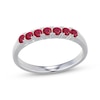 Thumbnail Image 1 of Lab-Created Ruby Seven-Stone Ring Sterling Silver