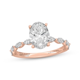 Neil Lane Artistry Oval-Cut Lab-Grown Diamond Engagement Ring 2-5/8 ct tw 14K Rose Gold