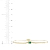 Thumbnail Image 3 of Emerald-Cut Emerald & Diamond Bracelet 1/4 ct tw 14K Yellow Gold 7.5"