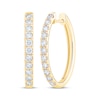 Thumbnail Image 1 of Adore Heirloom Certified Diamond Oval Hoop Earrings 1 ct tw 18K Yellow Gold