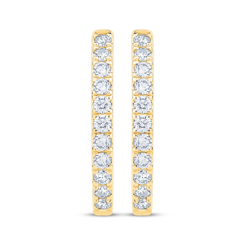 Main Image 2 of Adore Heirloom Certified Diamond Oval Hoop Earrings 1 ct tw 18K Yellow Gold
