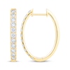 Thumbnail Image 3 of Adore Heirloom Certified Diamond Oval Hoop Earrings 1 ct tw 18K Yellow Gold