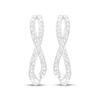 Thumbnail Image 2 of Diamond Infinity Crossover U-Hoop Earrings 1/5 ct tw Sterling silver