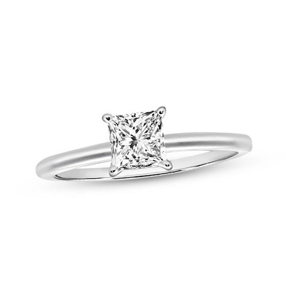 Adore Certified Princess-Cut Diamond Solitaire Engagement Ring 1/2 ct tw 14K White Gold (I/SI2)