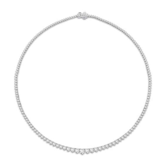 KAY Lab-Grown Diamonds Certified Riviera Necklace 10 ct tw 14K White Gold 17"