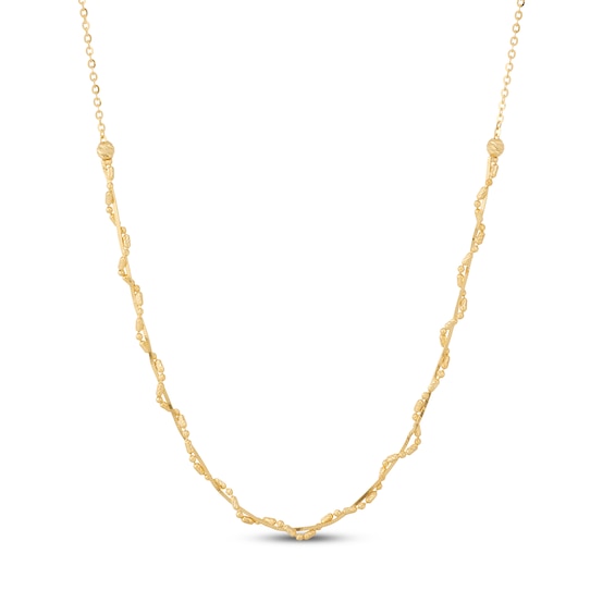 Twist Chain Necklace 18K Yellow Gold 18"