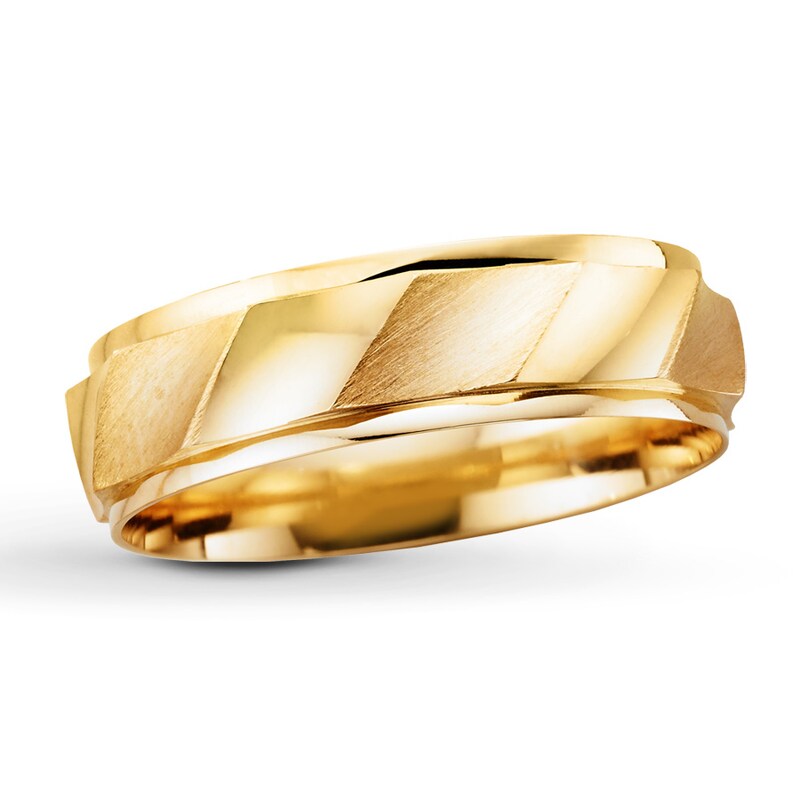 Men's Wedding Band 10K Yellow Gold 6mm