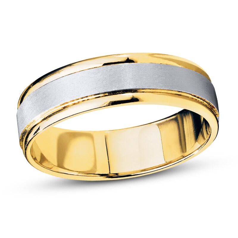 Wedding Band 10K Two-Tone Gold 6mm