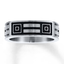 Men's Wedding Band Stainless Steel 6.75mm
