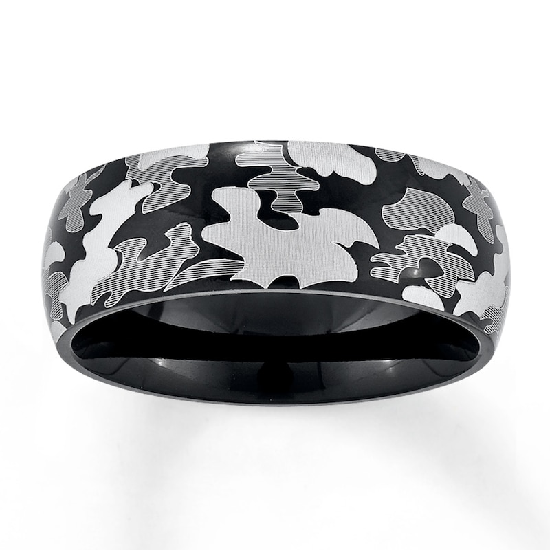 Camouflage Wedding Band Stainless Steel 8mm