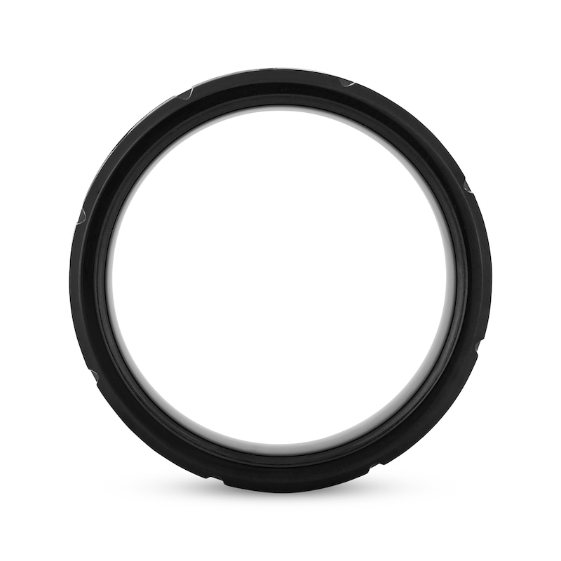 Main Image 3 of Wedding Band Black Tungsten