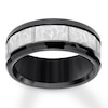 Thumbnail Image 0 of 9mm Wedding Band Black & Gray Tungsten Carbide