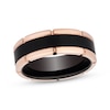 Thumbnail Image 1 of 8mm Wedding Band Black & Rose Tungsten Carbide Size 10