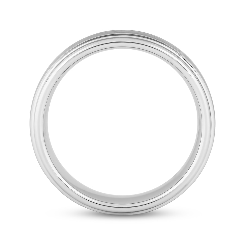6mm Wedding Band White Tungsten Carbide
