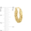 Thumbnail Image 2 of Italian Brilliance Diamond-Cut Hoop Earrings 14K Yellow Gold