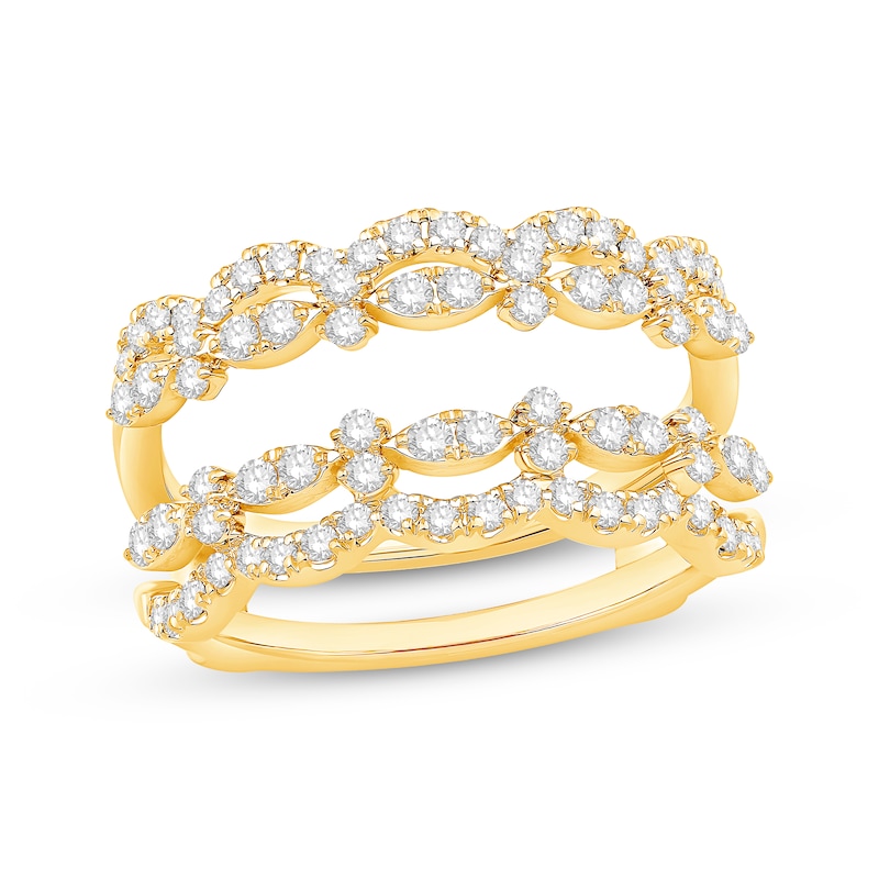 Main Image 1 of Adore Diamond Scalloped Enhancer Ring 3/4 ct tw 14K Yellow Gold