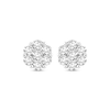 Thumbnail Image 2 of Multi-Diamond Flower Stud Earrings 1 ct tw 10K White Gold