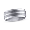 Thumbnail Image 0 of Men's Brushed Texture Stripe Wedding Band Tungsten