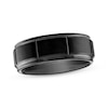 Thumbnail Image 0 of Men's Brushed Rectangle Wedding Band Black Ion-Plated Tungsten