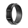 Thumbnail Image 1 of Men's Brushed Rectangle Wedding Band Black Ion-Plated Tungsten