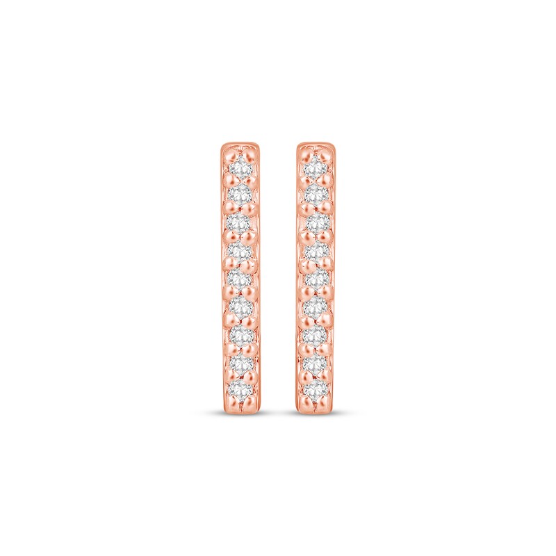 Diamond Bar Stud Earrings 1/20 ct tw 10K Rose Gold