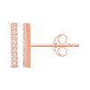 Thumbnail Image 2 of Diamond Bar Stud Earrings 1/20 ct tw 10K Rose Gold