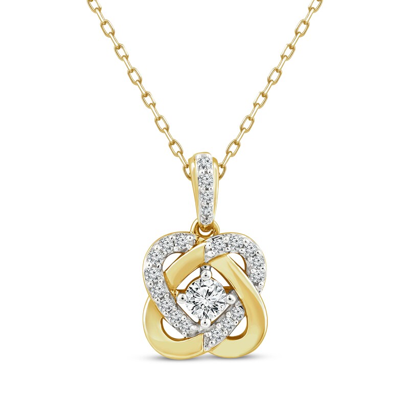 Center of Me Diamond Necklace 1/4 ct tw 10K Yellow Gold 18&quot